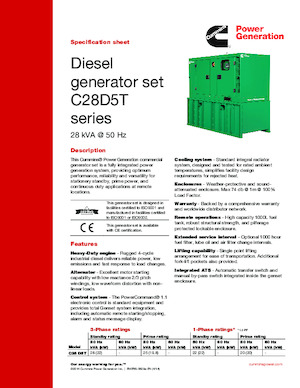 Dízel generátorok Cummins C28 D5T