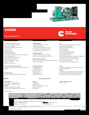 Dízel generátorok Cummins C440D5