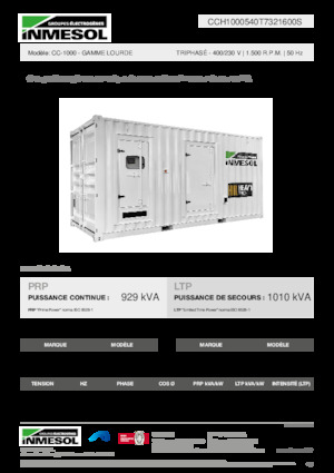 Dízel generátorok INMESOL CC-1000