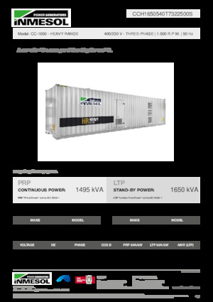 Dízel generátorok INMESOL CC-1650