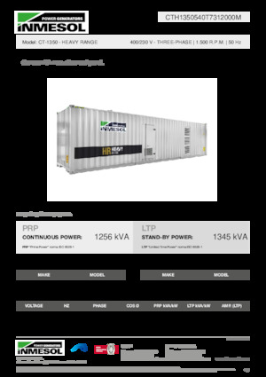 Dízel generátorok INMESOL CT-1350