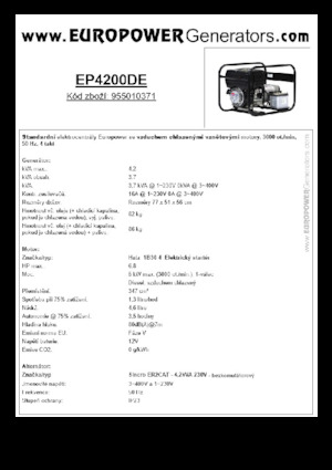 Dízel generátorok Europower EP4200DE (S)