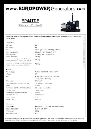 Dízel generátorok Europower EP44TDE (MA)
