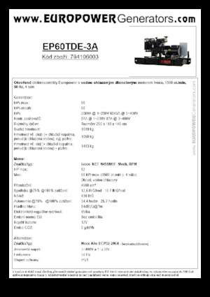 Dízel generátorok Europower EP60TDE-3A (MA)
