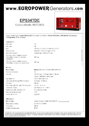 Dízel generátorok Europower EPS34TDE (LS)