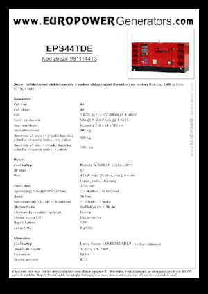 Dízel generátorok Europower EPS44TDE (LS)