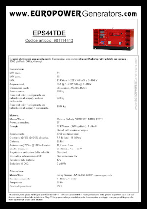 Dízel generátorok Europower EPS44TDE (LS)