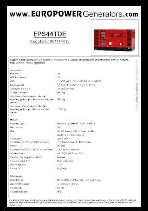 Dízel generátorok Europower EPS44TDE (MA)