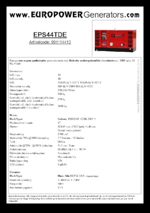 Dízel generátorok Europower EPS44TDE (MA)