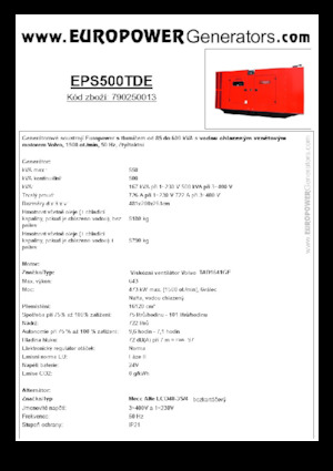 Dízel generátorok Europower EPS500TDE (MA)