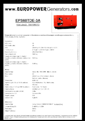 Dízel generátorok Europower EPS60TDE-3A (LS)