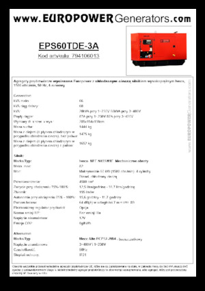 Dízel generátorok Europower EPS60TDE-3A (MA)