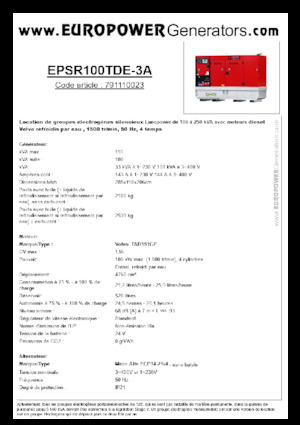 Dízel generátorok Europower EPSR100TDE-3A (MA)