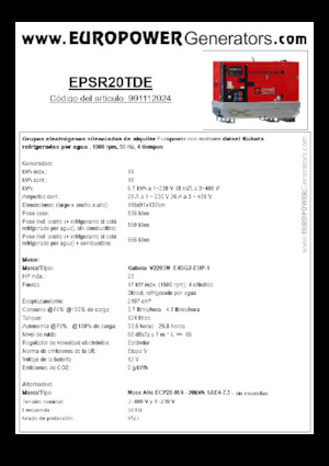 Dízel generátorok Europower EPSR20TDE (MA)