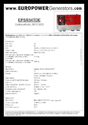 Dízel generátorok Europower EPSR34TDE (MA)