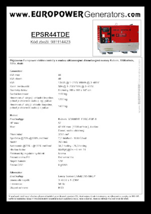Dízel generátorok Europower EPSR44TDE (LS)