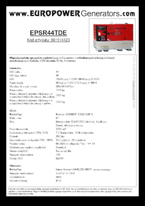 Dízel generátorok Europower EPSR44TDE (LS)