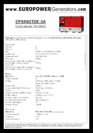 Dízel generátorok Europower EPSR60TDE-3A (MA)