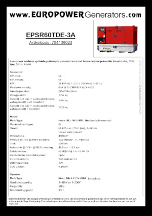 Dízel generátorok Europower EPSR60TDE-3A (MA)