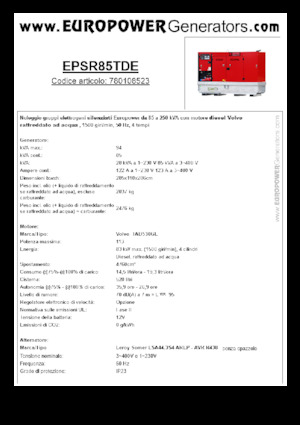 Dízel generátorok Europower EPSR85TDE (LS)