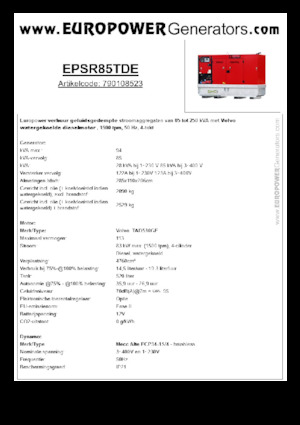 Dízel generátorok Europower EPSR85TDE (MA)