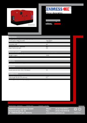 Dízel generátorok Endress ESE 100 IW/MS