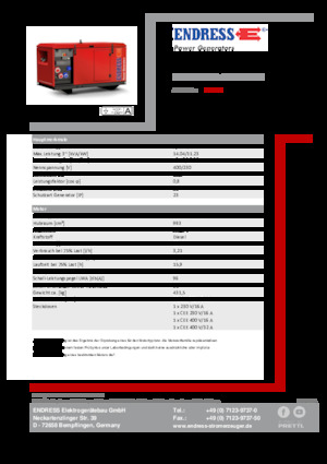 Dízel generátorok Endress ESE 1306 DYS-GT ES ISO DI