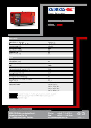 Dízel generátorok Endress ESE 1306 DYS-GT ES ISO DI