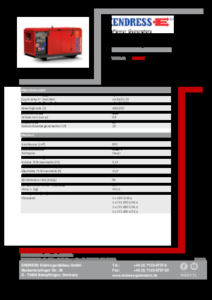 Dízel generátorok Endress ESE 1306 DYS-GT ES ISO DI