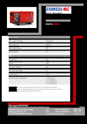 Dízel generátorok Endress ESE 1306 DYS-GT ES ISO DI
