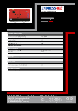 Dízel generátorok Endress ESE 135 IW/AS