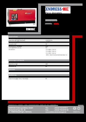 Dízel generátorok Endress ESE 15 YW-B