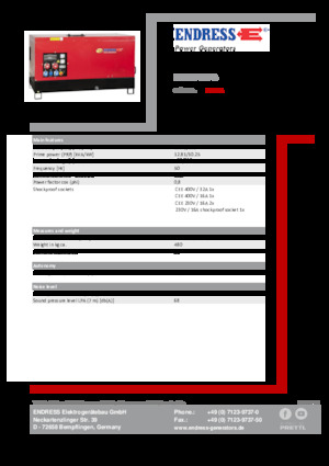 Dízel generátorok Endress ESE 15 YW-B