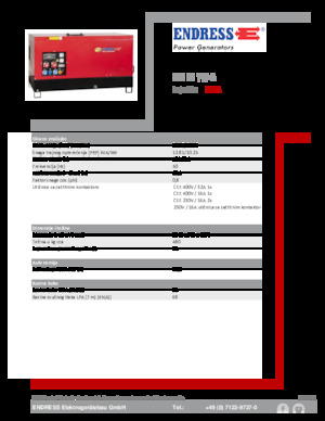 Dízel generátorok Endress ESE 15 YW-B