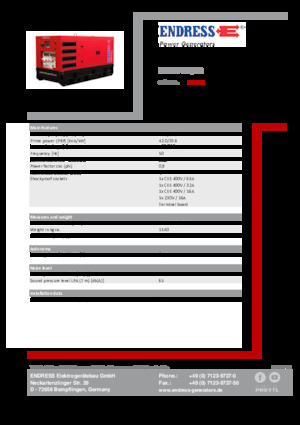 Dízel generátorok Endress ESE 45 YW/RS