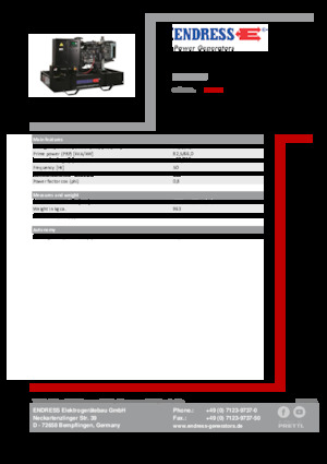 Dízel generátorok Endress ESE 90 IW