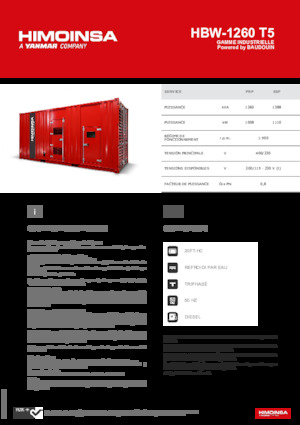 Dízel generátorok HIMOINSA HBW-1260 T5
