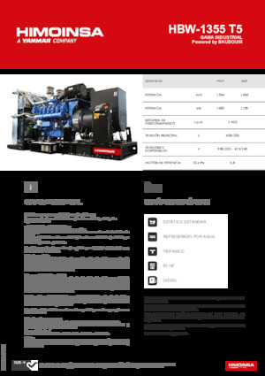 Dízel generátorok HIMOINSA HBW-1355 T5