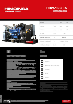 Dízel generátorok HIMOINSA HBW-1385 T5