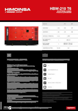 Dízel generátorok HIMOINSA HBW-210 T6