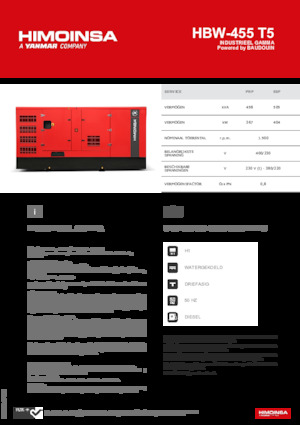 Dízel generátorok HIMOINSA HBW-455 T5