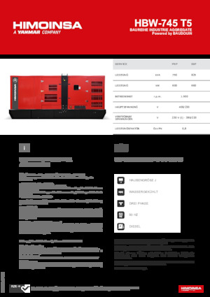 Dízel generátorok HIMOINSA HBW-745 T5