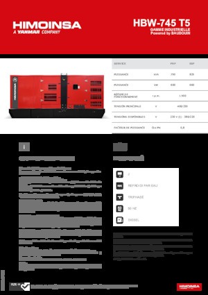 Dízel generátorok HIMOINSA HBW-745 T5