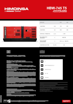 Dízel generátorok HIMOINSA HBW-745 T5