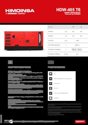 Dízel generátorok HIMOINSA HDW-405 T6