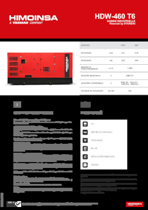 Dízel generátorok HIMOINSA HDW-460 T6