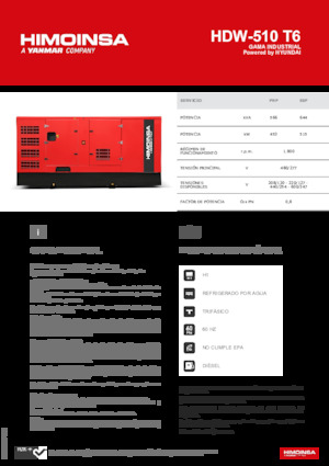 Dízel generátorok HIMOINSA HDW-510 T6