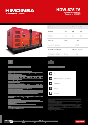 Dízel generátorok HIMOINSA HDW-675 T5
