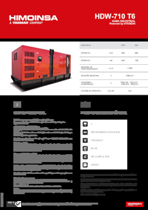 Dízel generátorok HIMOINSA HDW-710 T6