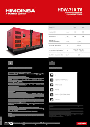 Dízel generátorok HIMOINSA HDW-710 T6